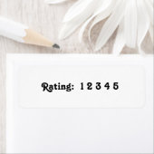 Étiquettes de la cotation de la recette (En situation)