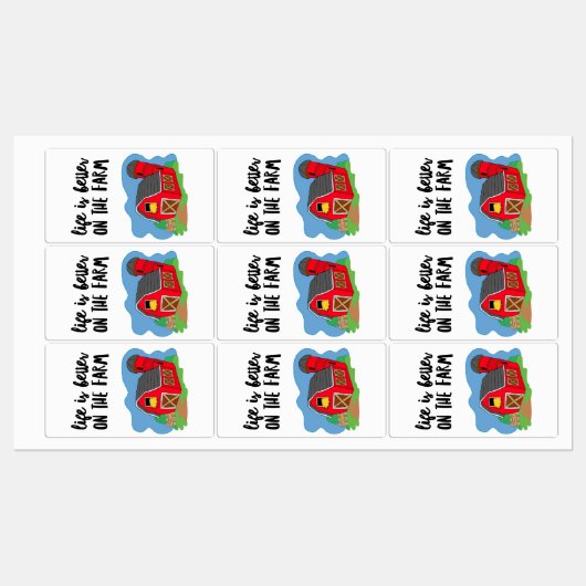 Étiquettes de la ferme (Feuille)