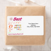 Étiquettes de la fête des mères (En situation)