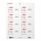 Étiquettes de la fête des mères (Feuille entière)