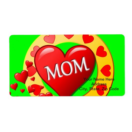 Étiquettes de la fête des mères (Devant)