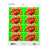 Étiquettes de la fête des mères (Feuille entière)