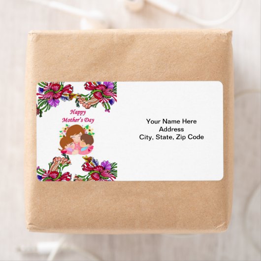 Étiquettes de la fête des mères (En situation)