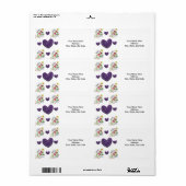 Étiquettes de la fête des mères (Feuille entière)