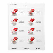 Étiquettes de la fête des mères (Feuille entière)