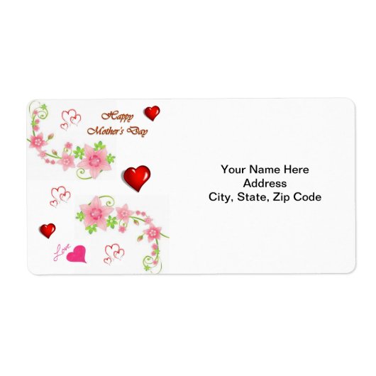 Étiquettes de la fête des mères (Devant)