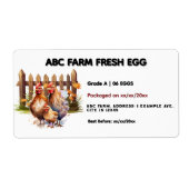 Étiquettes de la législation alimentaire de chalet (Devant)