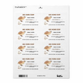 Étiquettes de la législation alimentaire de chalet (Feuille entière)