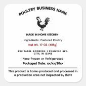 Étiquettes de la législation alimentaire des chale (Devant)