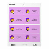 Étiquettes de la Lune endormie (Feuille entière)