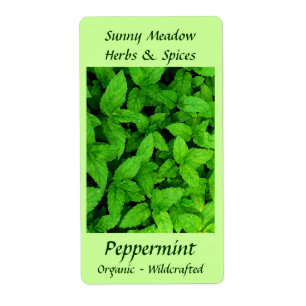 Étiquettes de la menthe poivrée