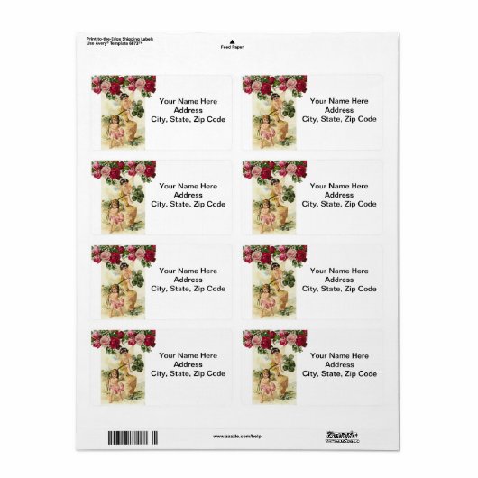 Étiquettes de la Saint Patrick (Feuille entière)