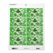 Étiquettes de la Saint Patrick (Feuille entière)