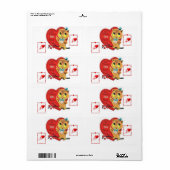 Étiquettes de la Saint Valentin (Feuille entière)