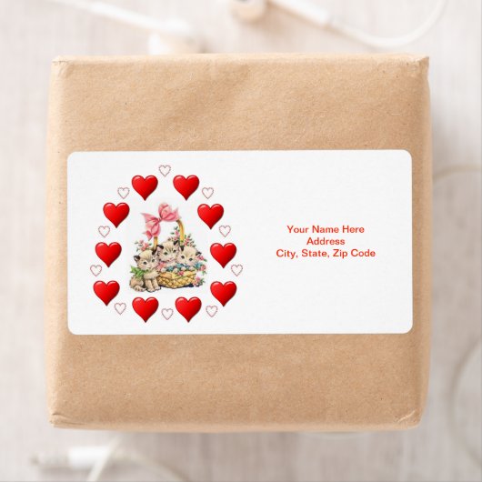 Étiquettes de la Saint Valentin (En situation)