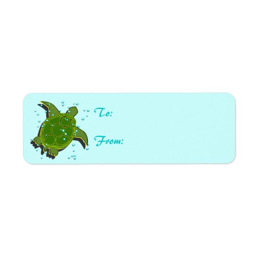 Étiquettes de la tortue de mer (Devant)