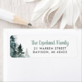 Étiquettes de l'adresse de retour de la forêt d'hi (En situation)