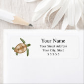 Étiquettes de l'adresse de retour de la tortue de (En situation)