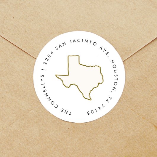 Étiquettes de l'adresse de retour de l'état du Tex