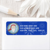 Étiquettes de l'adresse de retour de Snowflake Pèr (En situation)