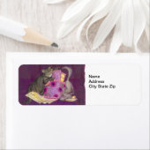 Étiquettes de l'adresse de retour des félins (En situation)