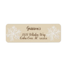 Étiquettes de l'adresse de retour du flocon de nei