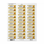 Étiquettes de l'adresse de retour du parti de cons (Feuille entière)