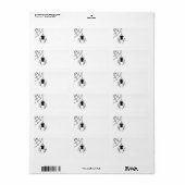 Étiquettes de l'araignée effrayante (Feuille entière)