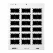 Étiquettes de l'autocollant d'adresse de bande noi (Feuille entière)