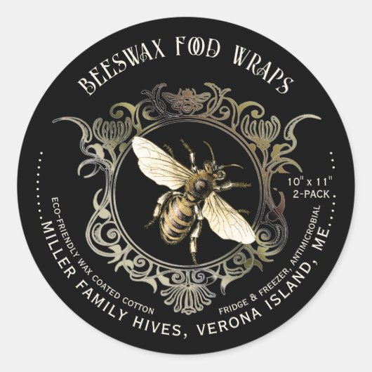 Étiquettes de l'emballage alimentaire de cire d'ab (Devant)