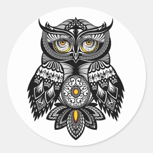 Étiquettes de l'enveloppe de la Chouette à l'espri (Devant)