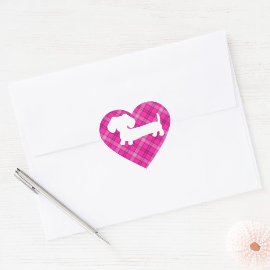 Étiquettes de l'enveloppe rose Plaid (Enveloppe)