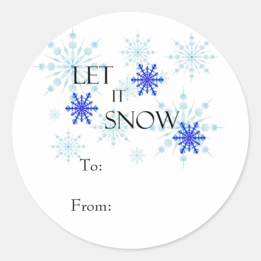 étiquettes de l'étiquette cadeau "Let it Snow" (Devant)