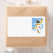 Étiquettes de l'expédition Festive 'Snowman' (En situation)