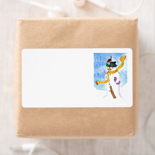 Étiquettes de l'expédition Festive 'Snowman' (En situation)