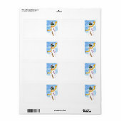 Étiquettes de l'expédition Festive 'Snowman' (Feuille entière)