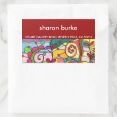 étiquettes de livraison "Amour et Couleur" (Sac)