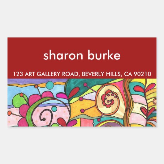 étiquettes de livraison "Amour et Couleur" (Devant)