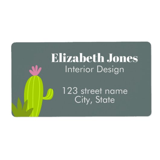 Étiquettes de livraison Cactus (Devant)