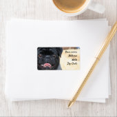 Étiquettes de livraison Carlin noir (En situation)