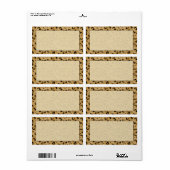 Étiquettes de livraison Empreinte de léopard (Feuille entière)