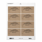 Étiquettes de livraison Kraft pour un usage profes (Feuille entière)