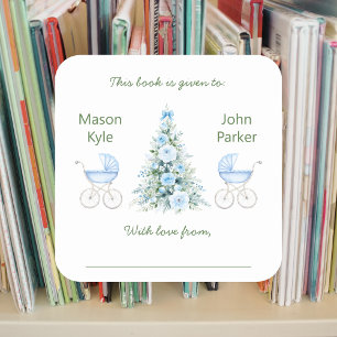 Étiquettes de livre pour Baby Shower pour jumeaux