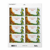 Étiquettes de livres avec écureuil (Feuille entière)