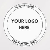 Étiquettes de logo personnalisé monochrome élégant (Design 1)