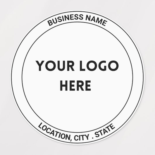 Étiquettes de logo personnalisé monochrome élégant (Design 1)