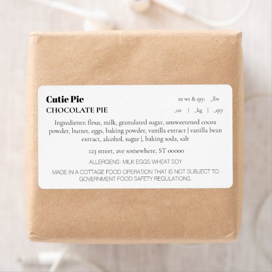 Étiquettes de loi pour cottages simples (En situation)