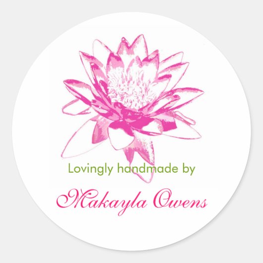 Étiquettes de lys d'eau pour articles artisanaux (Devant)