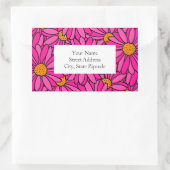 Étiquettes de marguerites roses et orange (Sac)