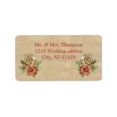 Étiquettes de mariage d'art en cuir et daim (Devant)